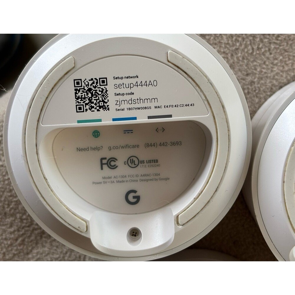 Google WiFi Mesh System AC1304 3 Pack White Dual Band Wireless Router Set - Picture 8 of 9